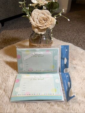 ✨American Greeting Baby New Arrival Announcement Cards - Pastel Polka Dot✨